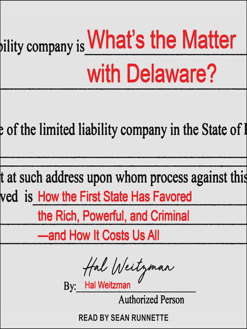Title details for What's the Matter with Delaware? by Hal Weitzman - Available